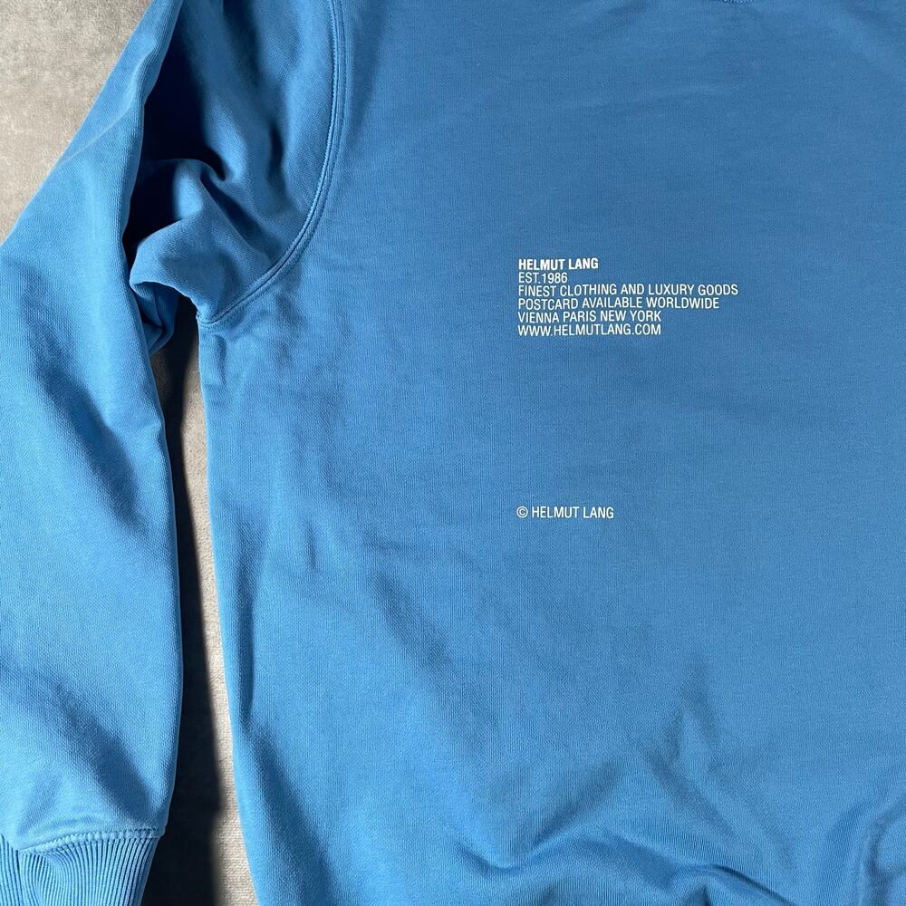 Helmut Lang Men's Paris Postcard Terry Medium Sweatshirt - Picture 8 of 9